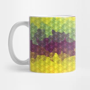 flower of life sacred geometry ombre Mug